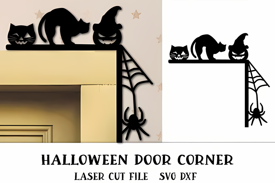 over the door halloween laser cut file