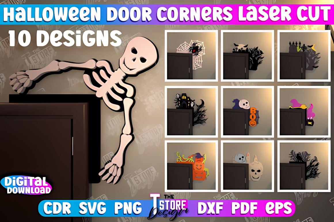 halloween door corner hanger cnc router file