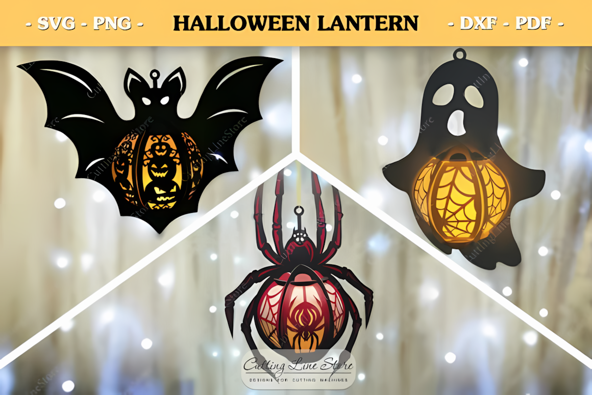 3d halloween hanging decor dxf template