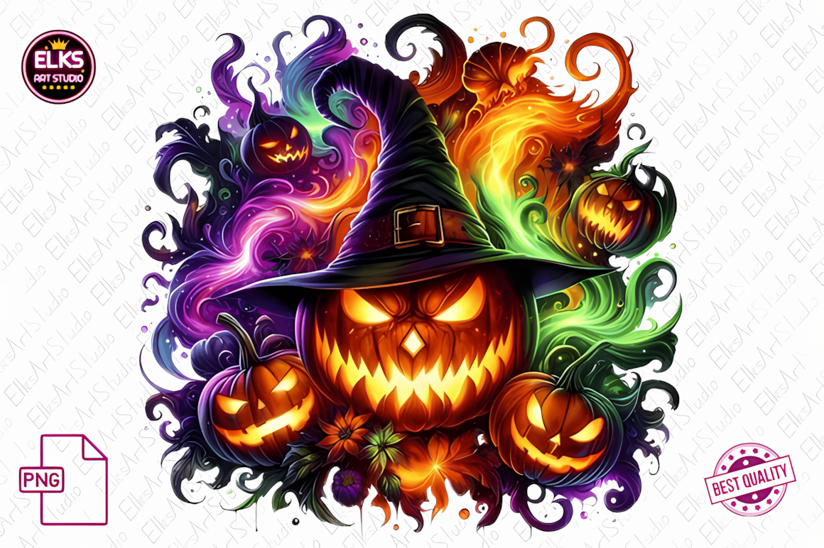 halloween pumpkin clipart for shirt print design