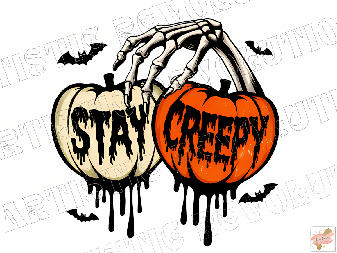 stay creepy halloween pumpkin clipart png print