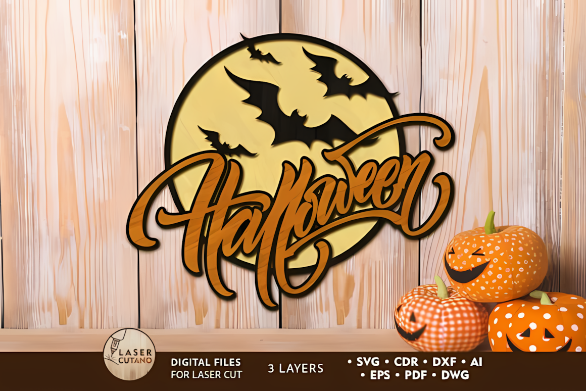 halloween home decor round wall art