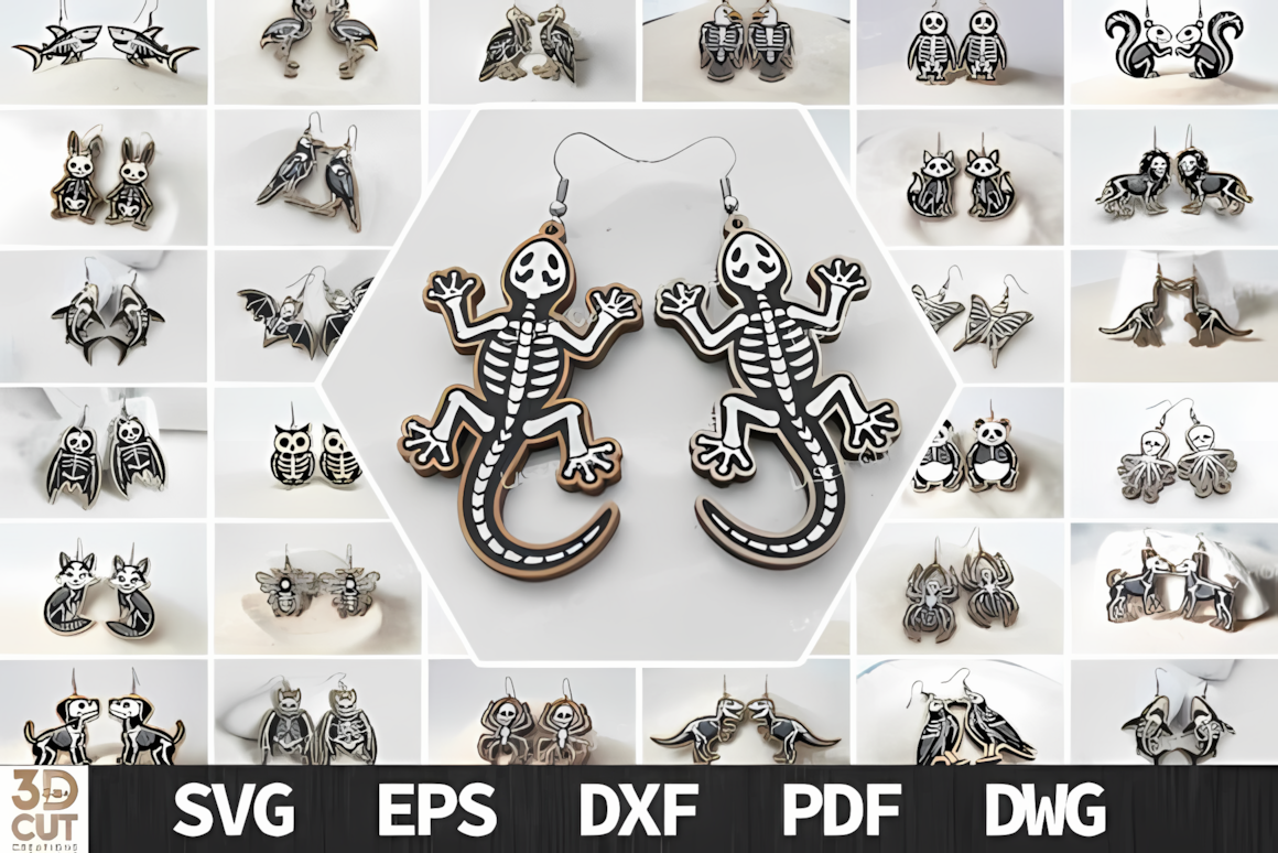 laser cut earring designs halloween cnc