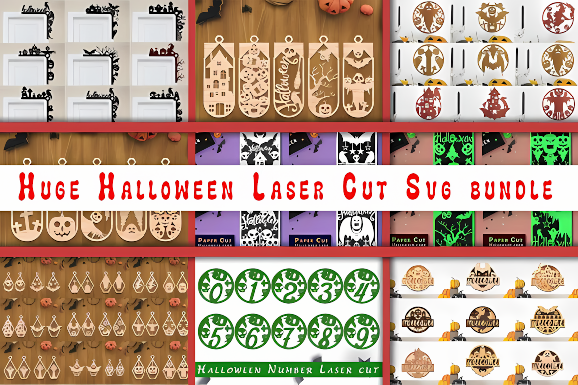 high detail laser cut halloween svg collection