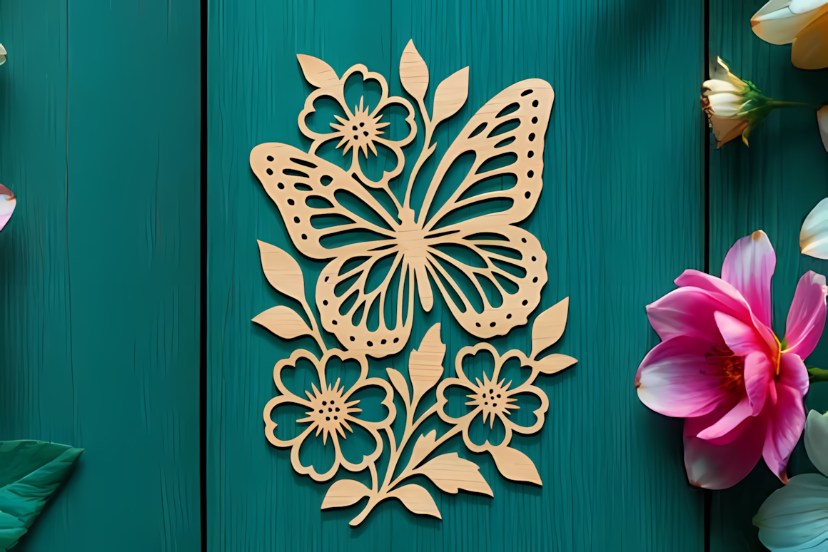nature butterfly wall hanger svg