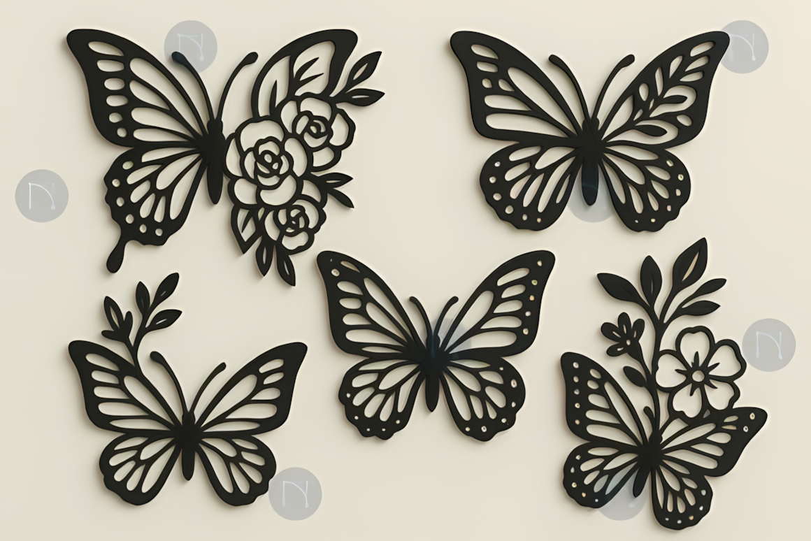 butterfly wood wall art bundle