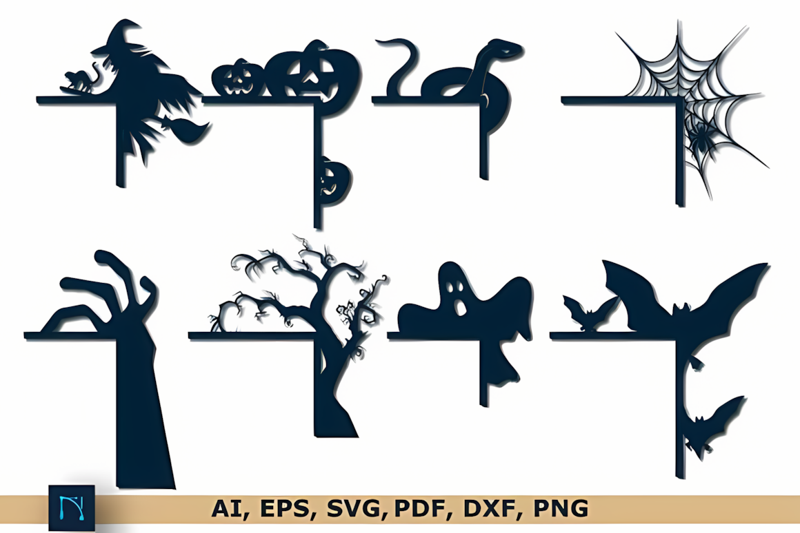 easy laser cut halloween door frame accents