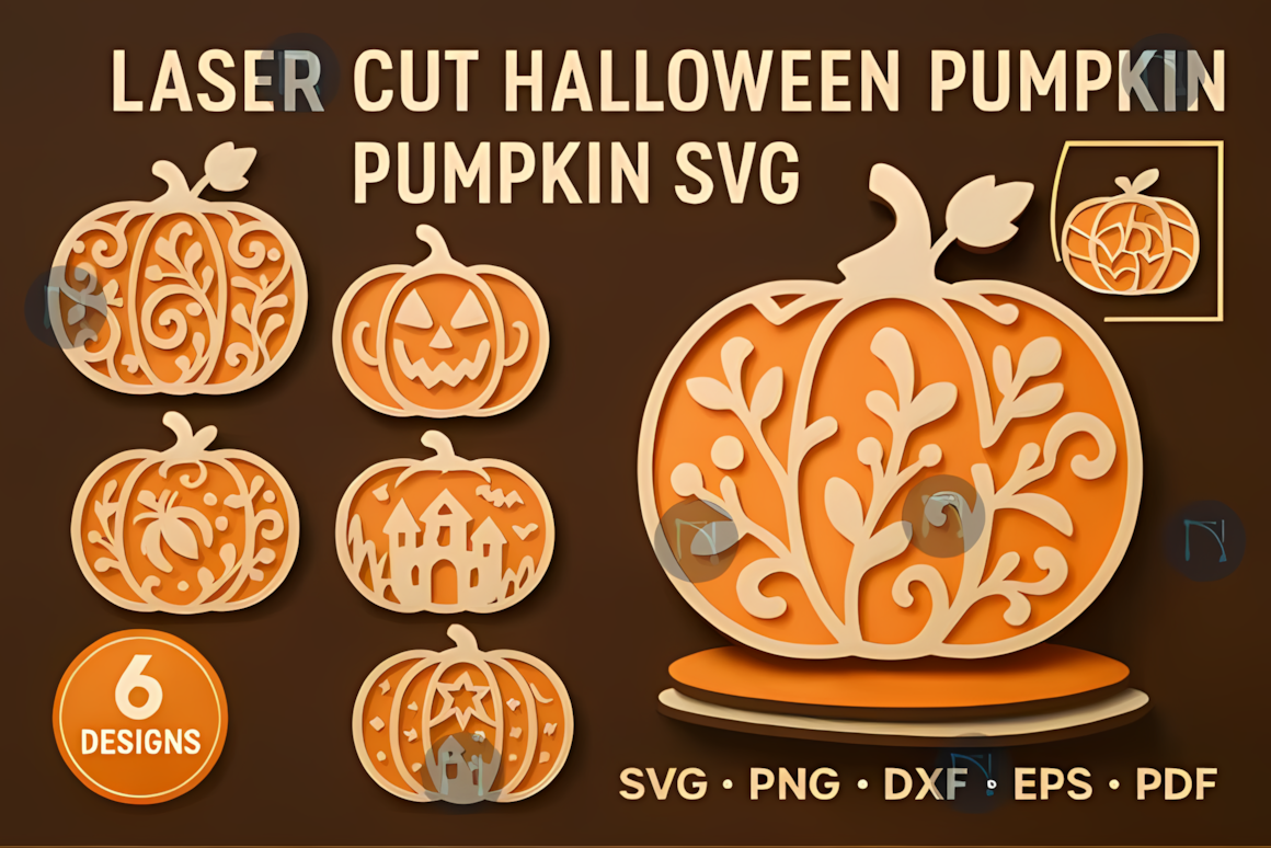 pumpkin bundle 3d halloween shelf sitter svg