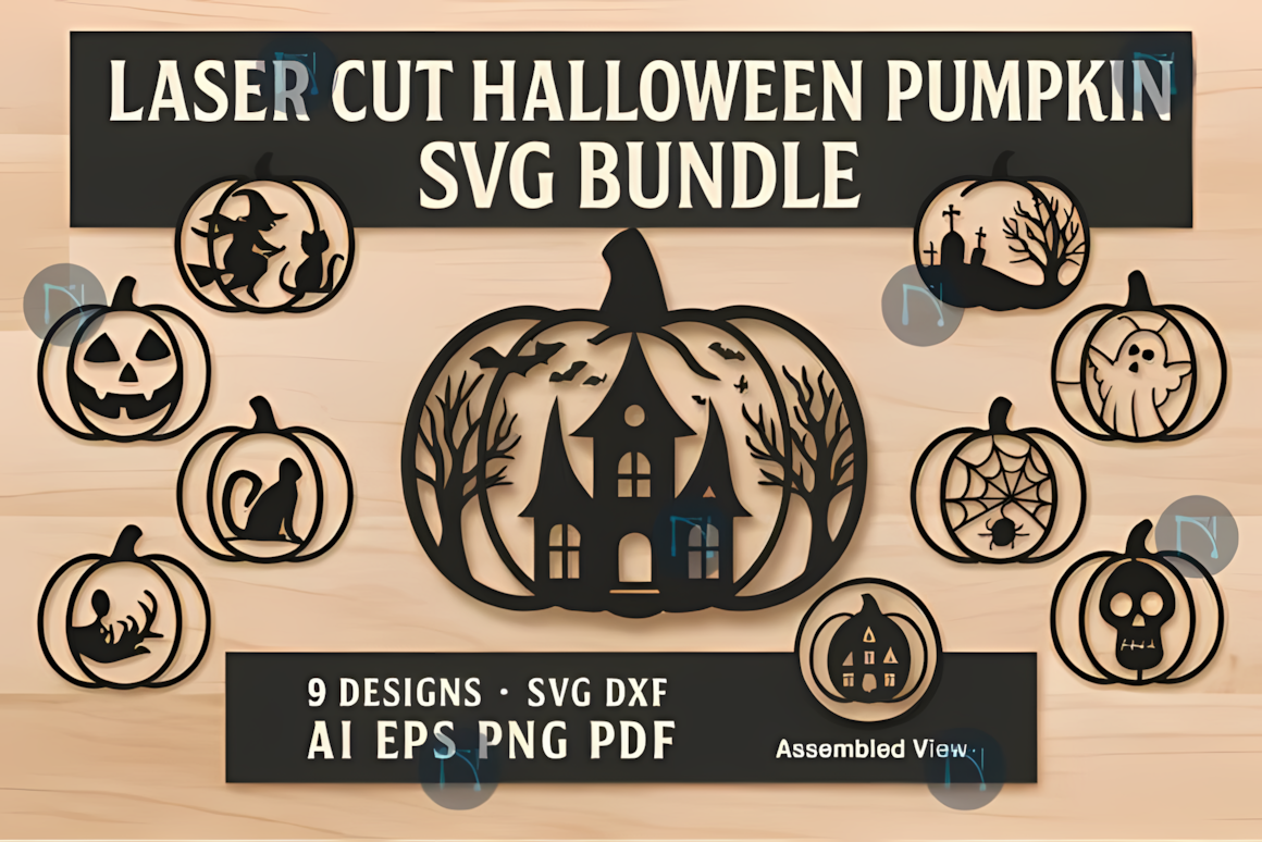 halloween pumpkin wall art laser cut