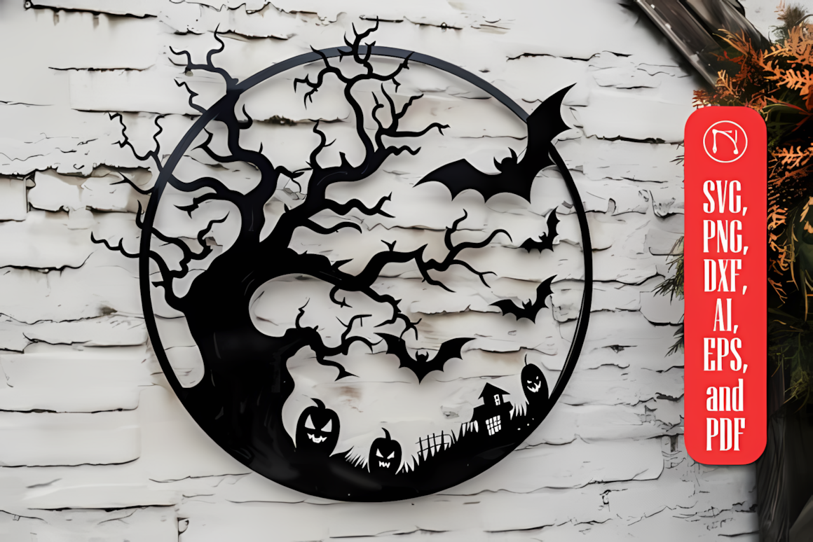 halloween wall decor svg craft file