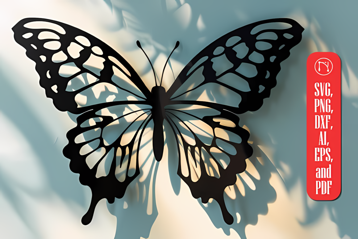 papercut butterfly wall decal svg