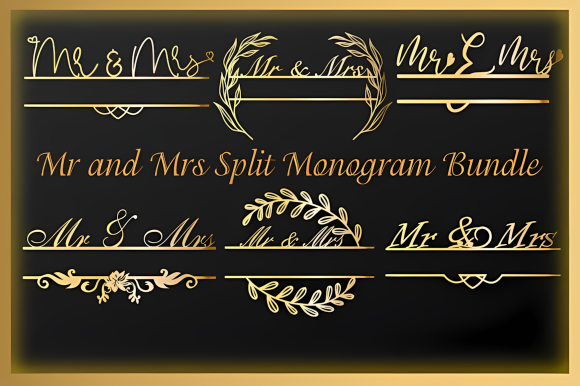 split monogram wedding sign laser cut
