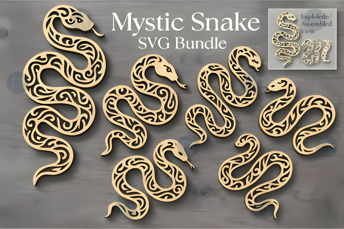 gothic snake halloween hanging silhouettes dxf layout