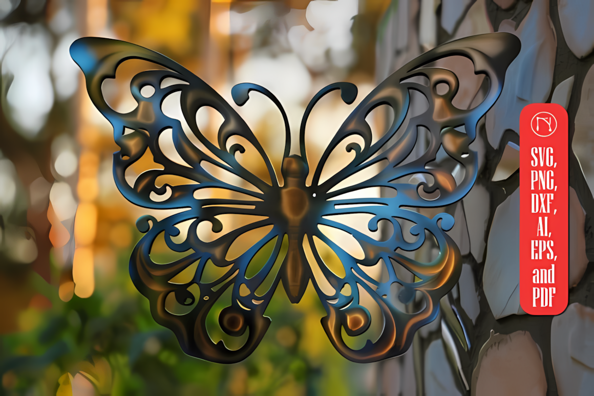mystical celestial butterfly laser decor