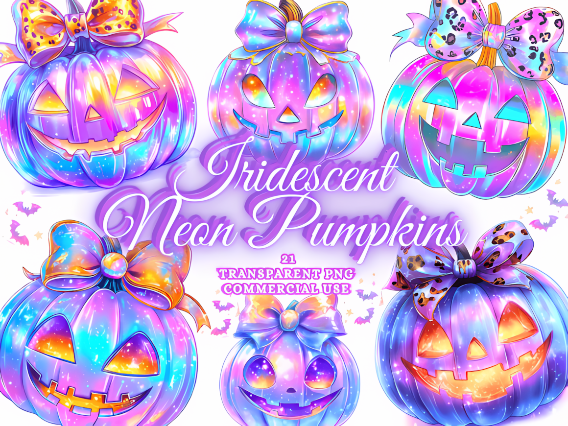 glowing neon halloween pumpkin clipart png graphics