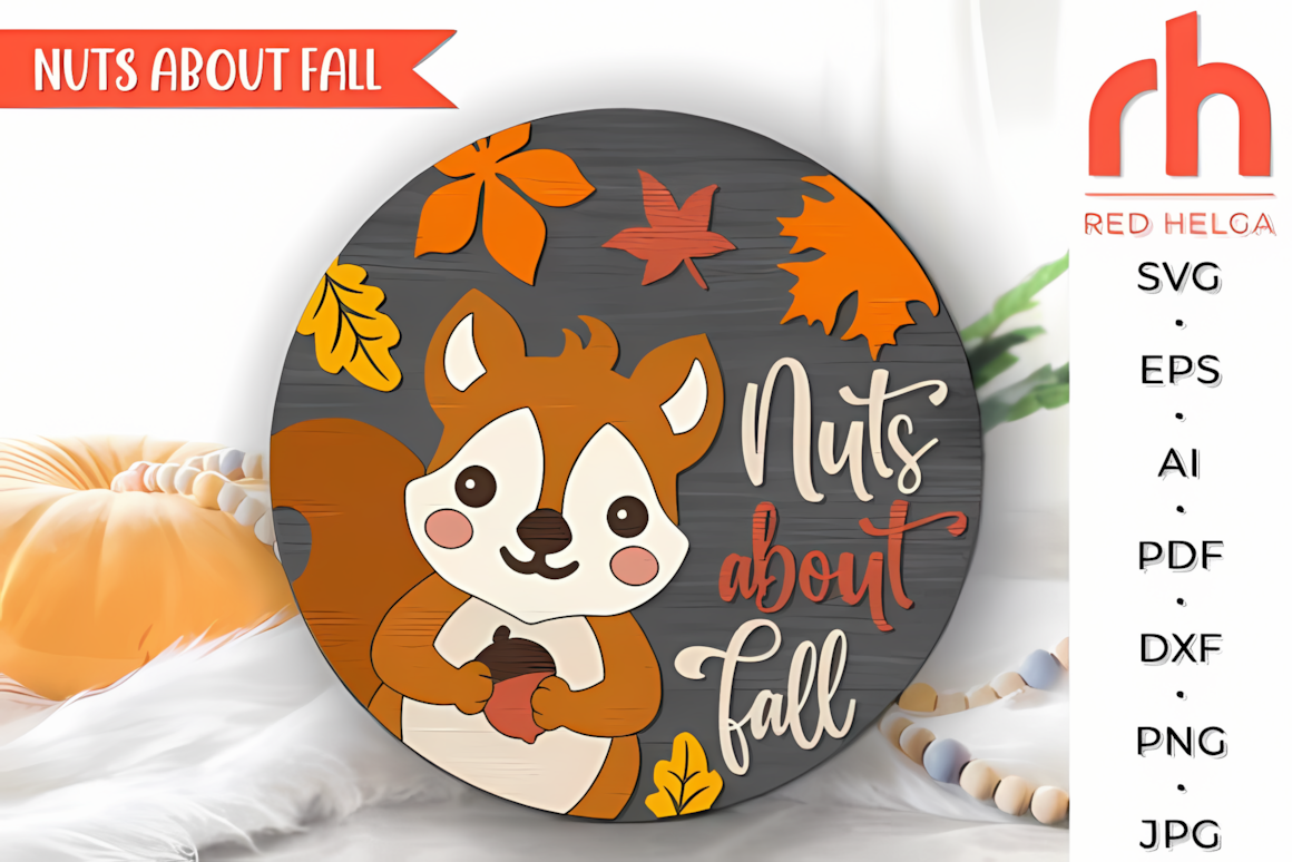 nuts about fall laser cut design
