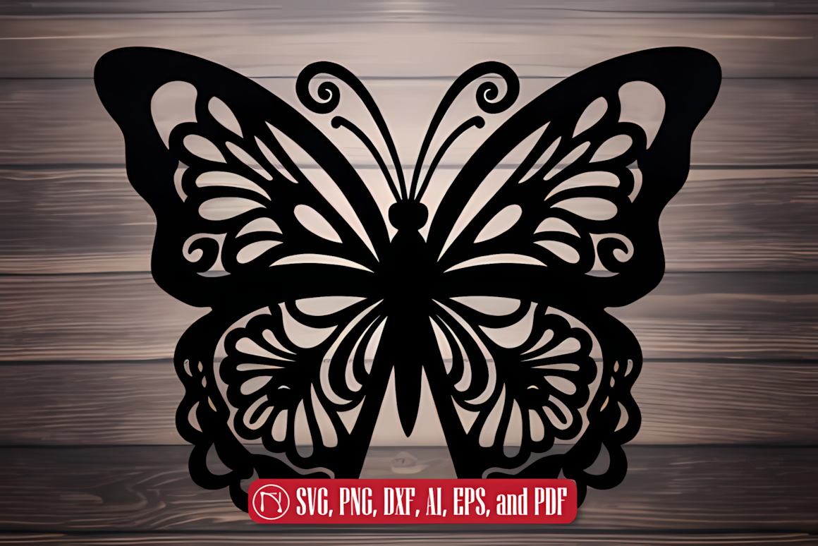 layered paper butterfly laser template