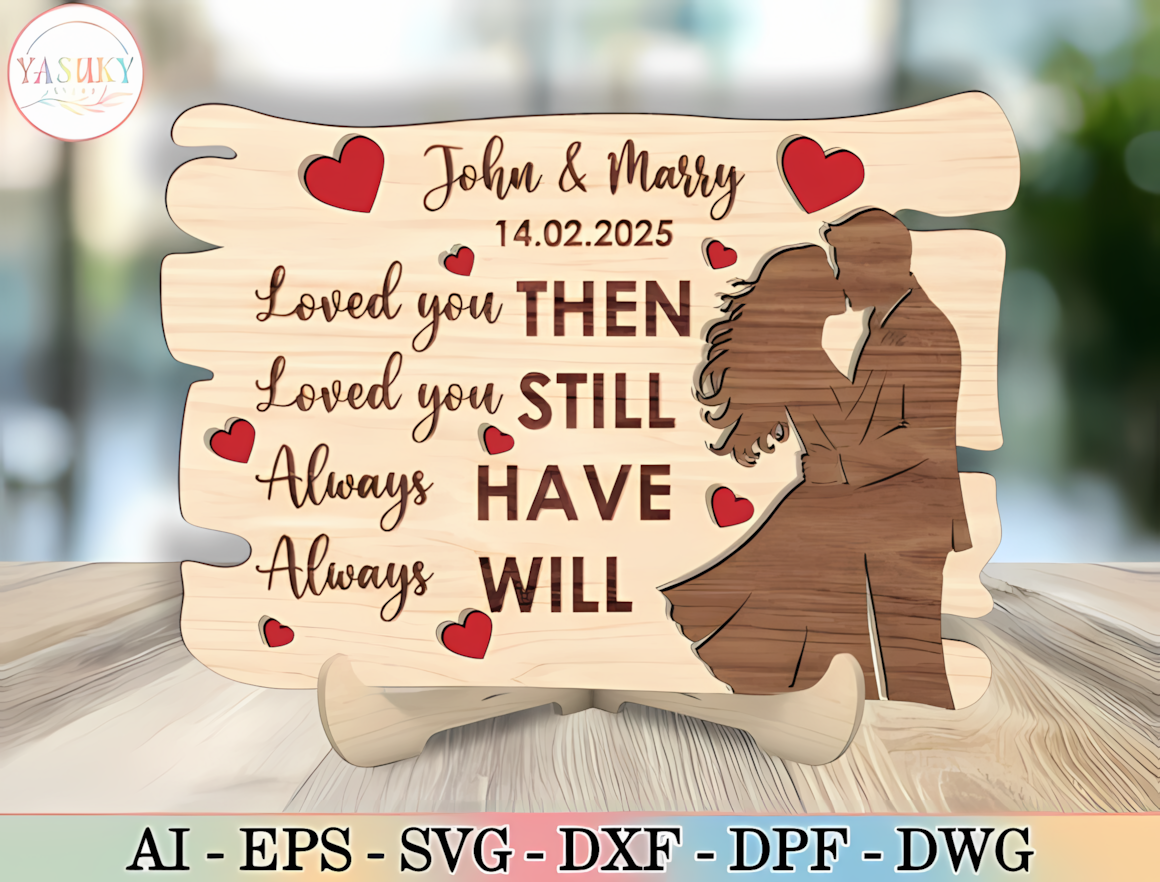 personalized wooden wedding sign cut file