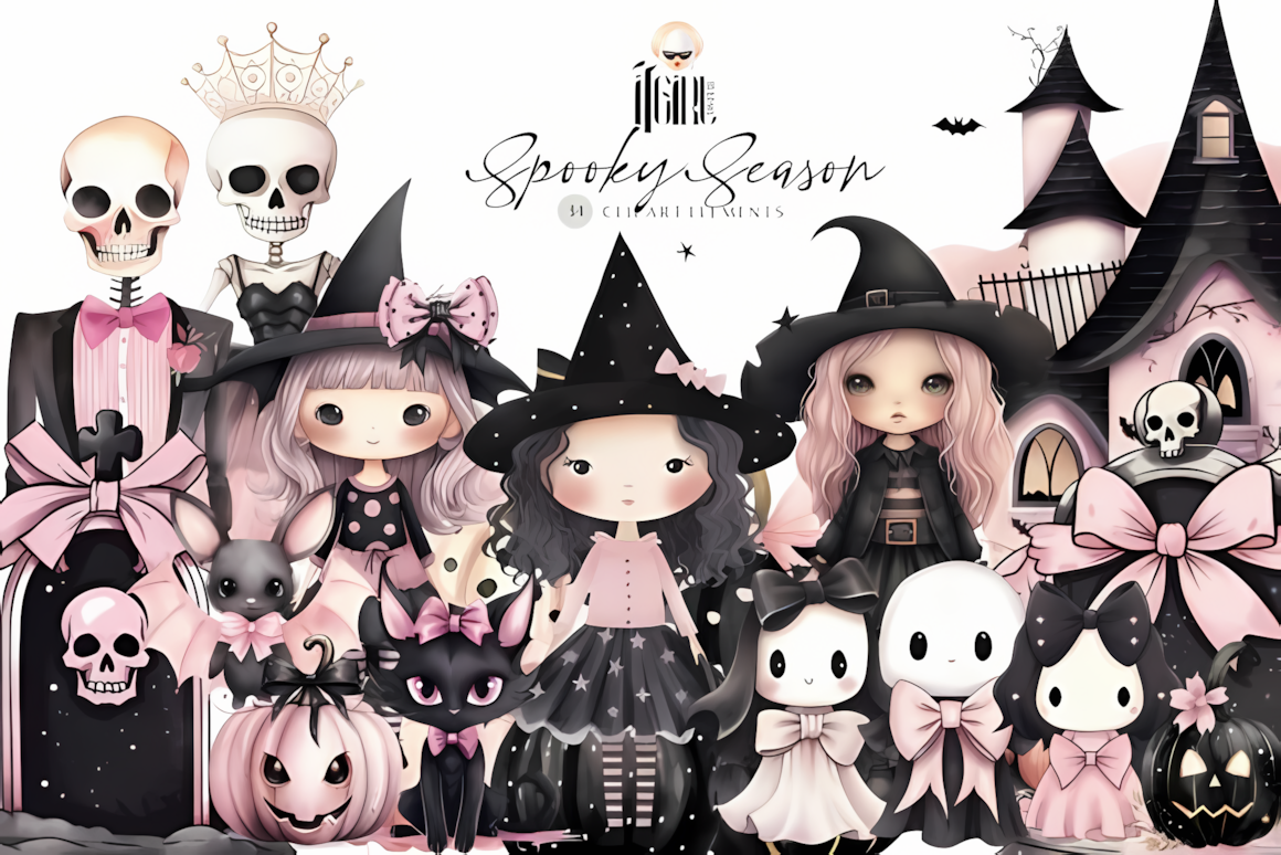 pink halloween pumpkin watercolor png sublimation ready