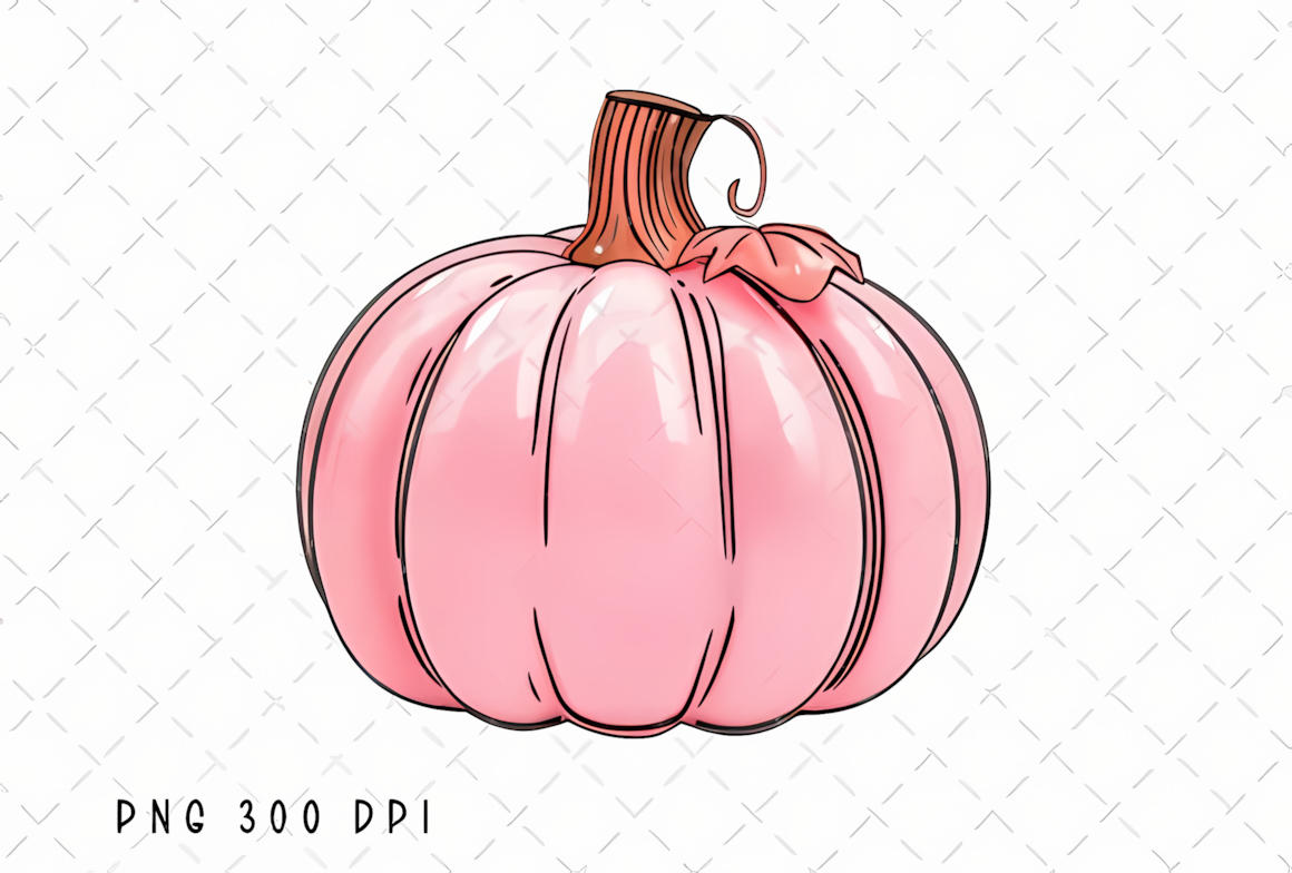 cute pink pumpkin halloween clipart png graphic