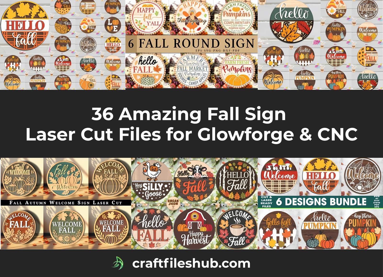 Read more about the article 36 Amazing Fall Sign Laser Cut Files for Glowforge & CNC