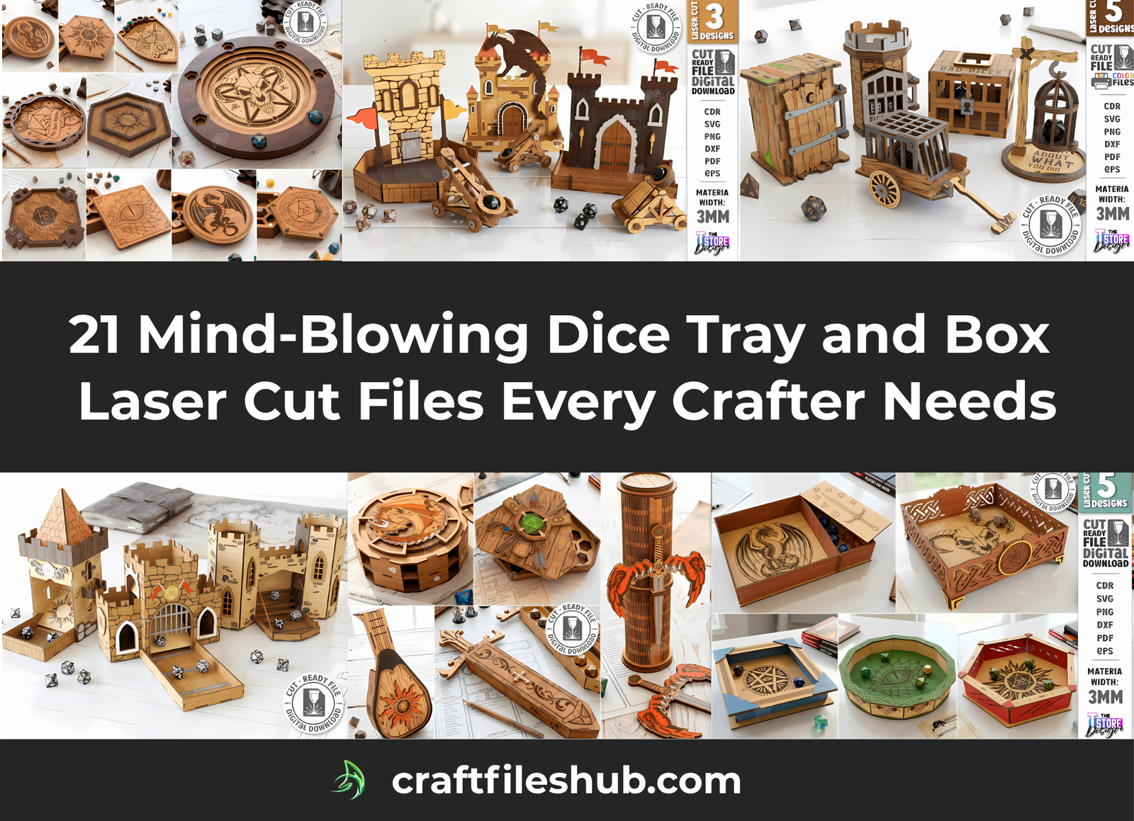 Read more about the article 21 Mind-Blowing Dice Tray and Box Laser Cut Files Every Crafter Needs