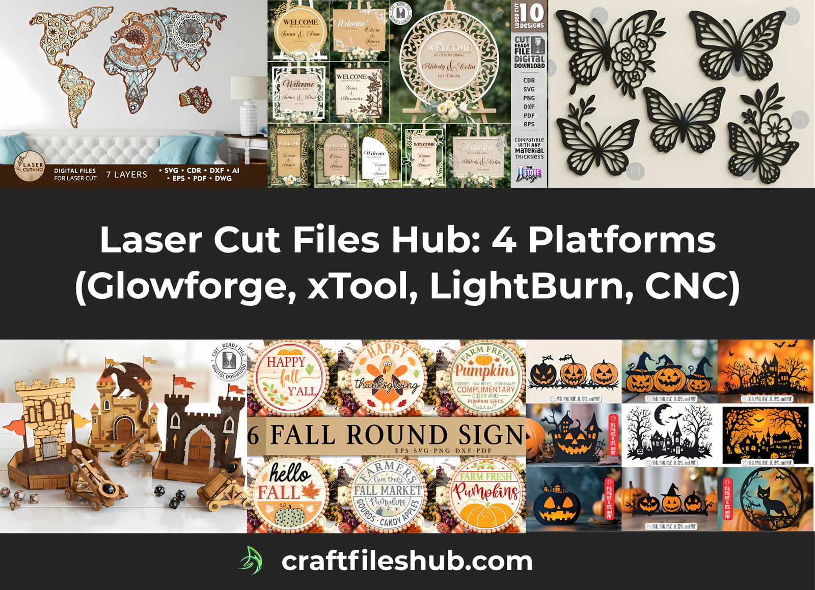 You are currently viewing Ultimate Laser Cut Files Hub: 4 Platforms (Glowforge, xTool, LightBurn, CNC)
