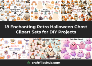 Read more about the article 18 Enchanting Retro Halloween Ghost Clipart Sets for DIY Projects