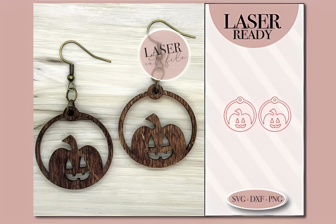 pumpkin spice fall earring laser cut glowforge template