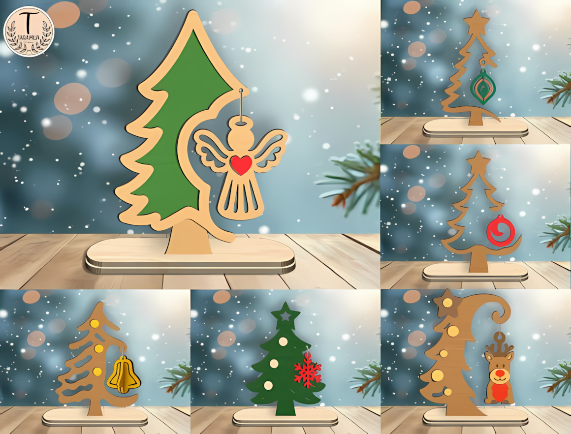 Christmas tree stand decor SVG bundle layout