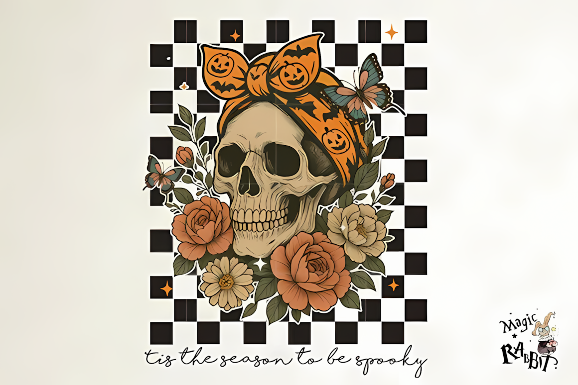 Halloween skeleton clipart head with detailed skull linework