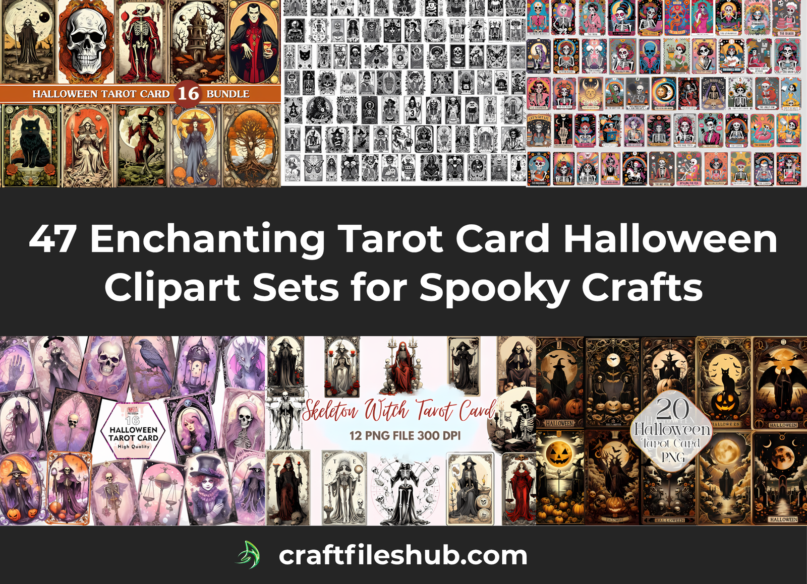 You are currently viewing 47 Enchanting Tarot Card Halloween Clipart Sets for Spooky Crafts