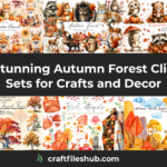 38 Stunning Autumn Forest Clipart Sets for Crafts and Decor