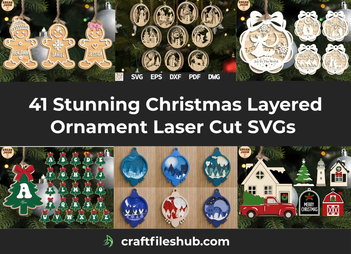 Read more about the article 41 Stunning Christmas Layered Ornament Laser Cut SVGs to Boost Holiday Sales