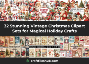 Read more about the article 32 Stunning Vintage Christmas Clipart Sets for Magical Holiday Crafts