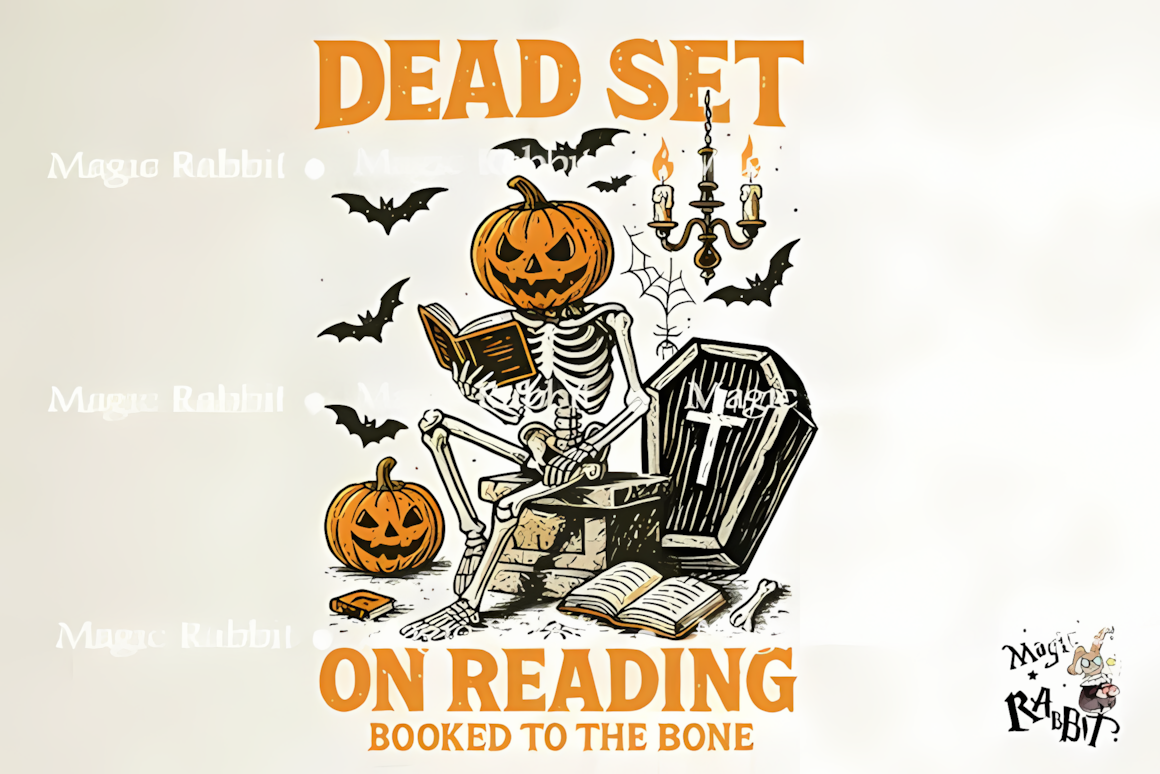 Spooky skeleton png reading books for bookish autumn items