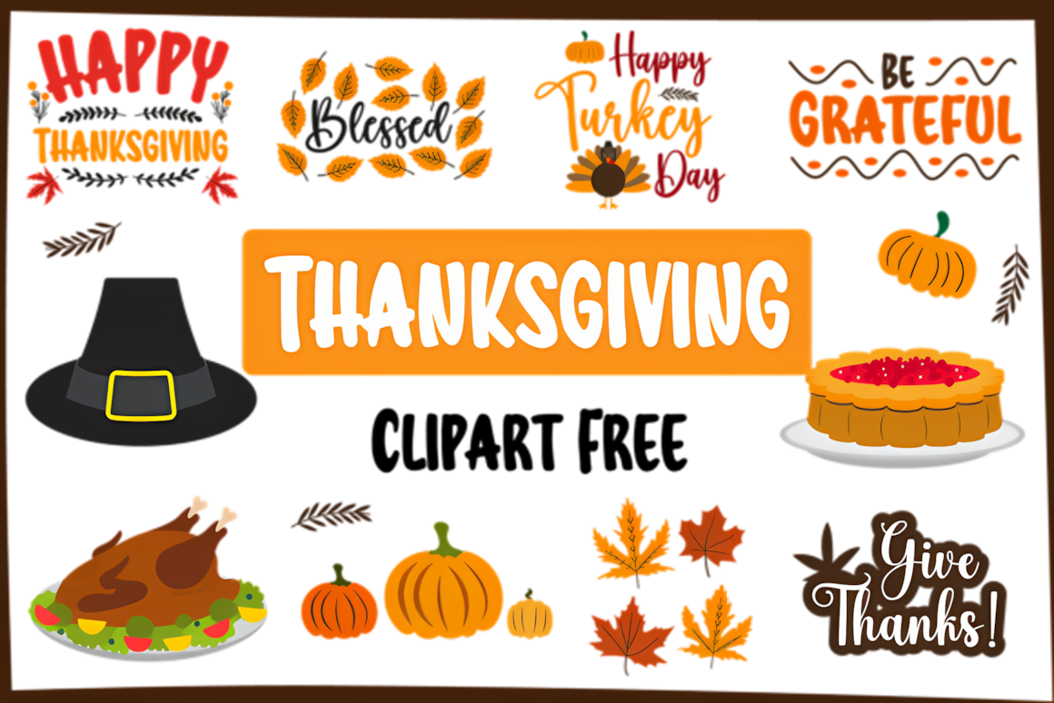Playful fall character and pumpkin illustrations from a cute thanksgiving clipart free png set.