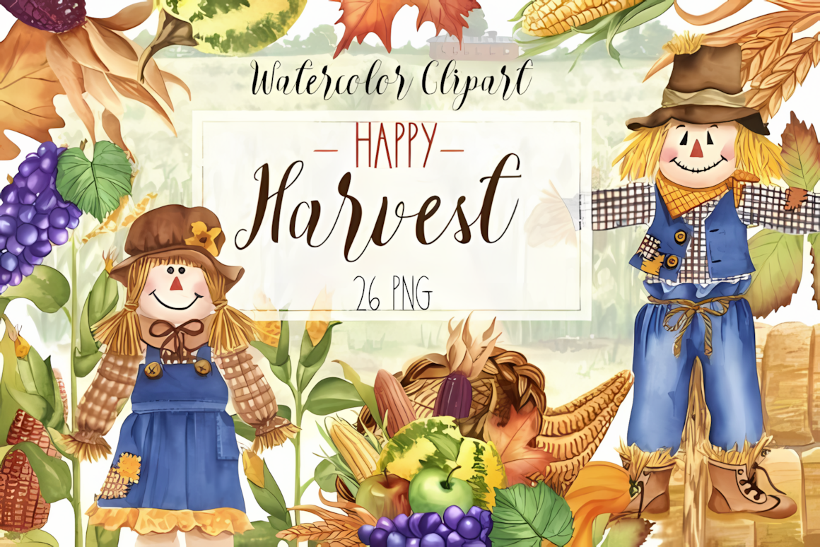 Autumn leaves, pies, and holiday coffee mug graphics with transparent backgrounds.