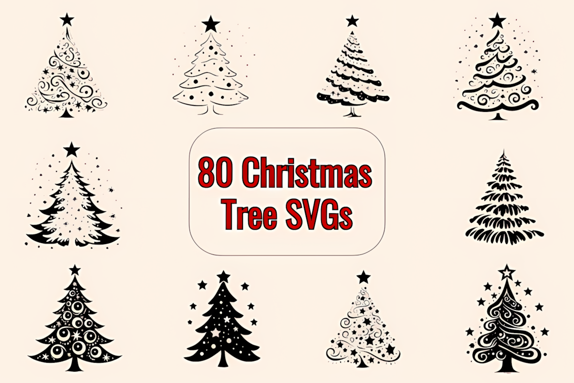 papercraft style christmas tree svg pack optimized for laser cutting and engraving
