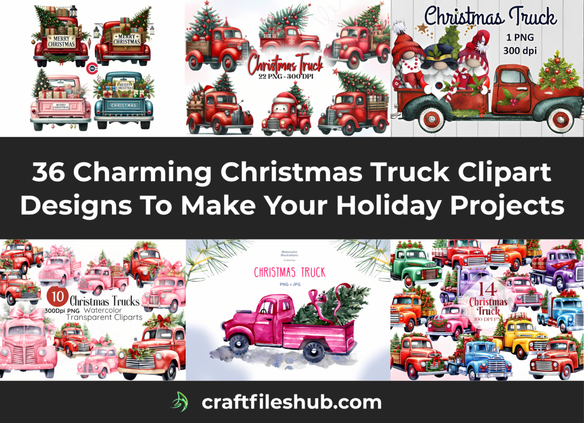 You are currently viewing 36 Charming Christmas Truck Clipart Designs To Make Your Holiday Projects Shine