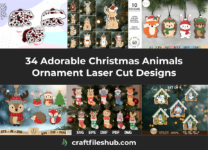 Read more about the article 34 Adorable Christmas Animals Ornament Laser Cut Designs For Tree Decorations