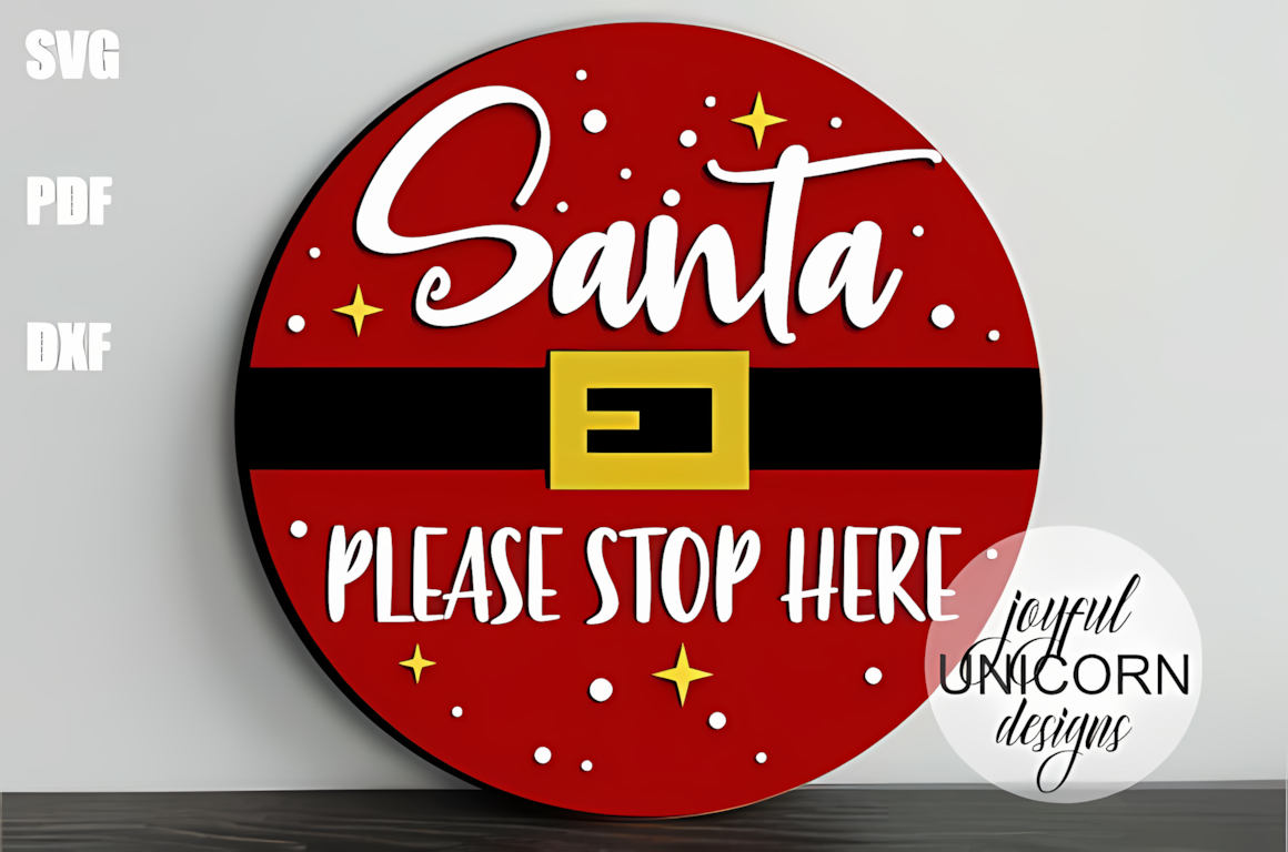 rustic christmas porch sign laser file inviting santa to stop at the house